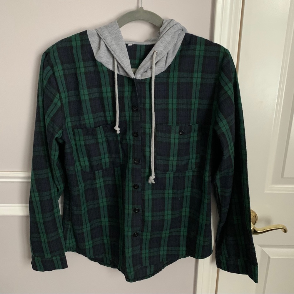 flannel hoodie